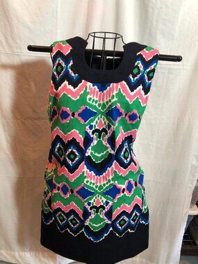 Gabby Skye Sz 10 Colorful RETRO STYLE Sleeveless Dress 18" Pit to Pit